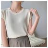 Summer Knitted T-Shirt Women Shirts Pullover Crop Tops Short Sleeve Female Elastic Slim Casual Knit Tee Women's T-Shirts