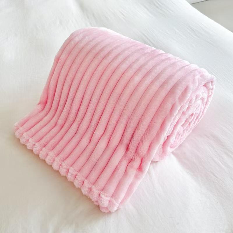 Dicke Plüschdecke aus Imitatkaninchenfell mit breitem Rippmuster für die Mittagspause oder zur Verwendung bei Klimaanlagen