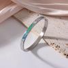18K Electroplated Women's Retro Enamel Drip Oil Titanium Steel Bracelet, 6mm