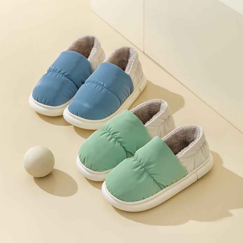 Cixi Baumwollpantoffeln für Frühling, Herbst und Winter, für den Heimgebrauch, rutschfest, mit dicker Sohle, Wochenbett-Schuhe für Paare, um warm zu bleiben