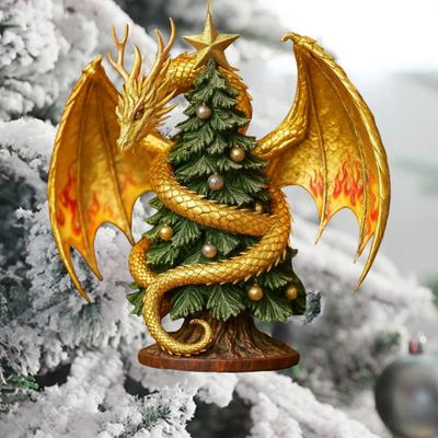 Yousheng Dragon Christmas Tree Charm Ornament Festive Atmosphere Christmas Home Accents Decoration Party Accessories