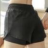 Women's Double Layered Quick-Dry Athletic Shorts, Anti-lighting Loose Fit, For Outdoor Leisure Running Fitness Workout, Sport St