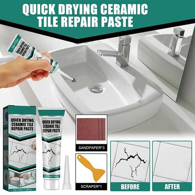 Practical Ceramic Repair Paste Environmentally Universal Floor Tile Repair Cream Quick-Drying Adhesive Set For Floor Wall Tile