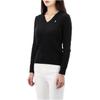 Polo Ralph Lauren Solid V-Neck Long Sleeve Sweater Women sweater Black 211891641-017