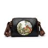 New Literary and Artistic Shoulder Bag Retro Embroidery Line Landscape Painting Mother Mobile Phone Bag Fashionable Multi-layer Crossbody Bag