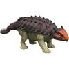 Mattel Jurassic World Brüllender Ankylosaurus Actionfigur, Dinosaurier-Spielzeug für Kinder, ca.. 25,5 cm lang, Ab 4 Jahren, Braun, JGB90