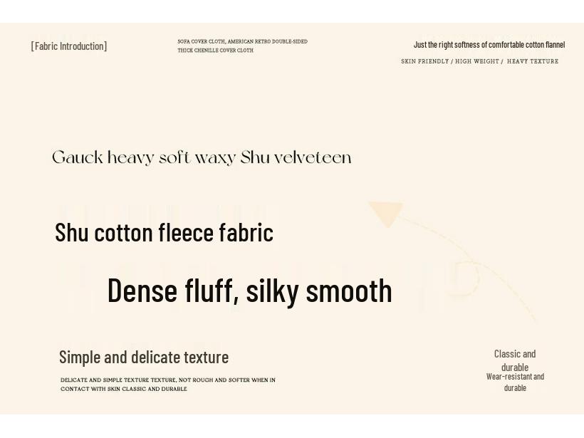 Plush Winter Non-slip Sofa Cushion Cover - Modern Minimalist Design for Living Room