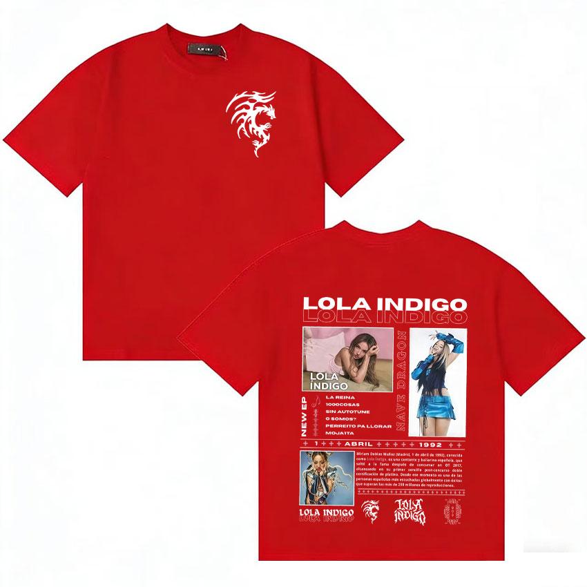 

2026 Graphic Tshrit Singer Lola Tour Indigo Music ONeck Tshirt Unisex Women Pop Casual Fashion T Shirts Cotton Short Sleeve Tees S