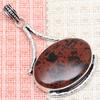 Mahogany Obsidian Handmade Women's Unisex Silver Jewelry Pendant 2.5