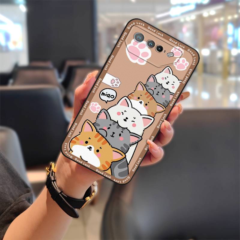 Kryt Full wrap Soft case pro Asus ROG Phone7 Protiprachový Protinárazový Vodotěsný Odolný proti nečistotám Graffiti TPU Roztomilý