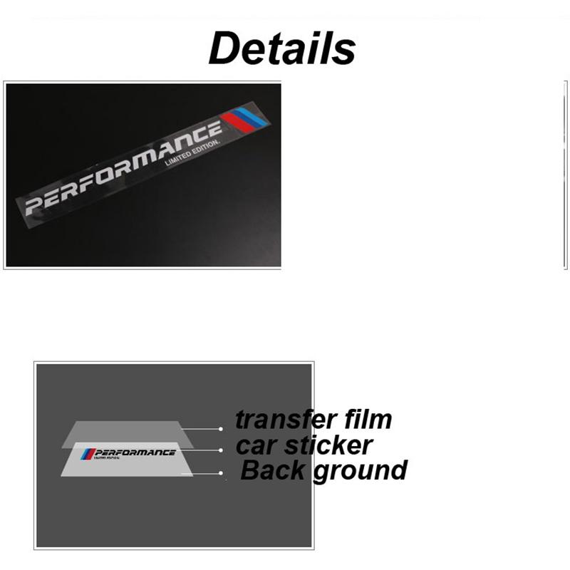 2 Stück Mperformance Auto Karosserie Aufkleber Für BMW E30 E36 E39 E46 E60 E61 E64 E70 E71 E85 E87 E90 E83 F10 F20 F30 E80 M3 M5