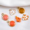 10pcs Cute Orange Enamel Sea Coral Turtle Conch Fish Starfish Charms Alloy Pendants for DIY Necklace Bracelet Jewelry Findings