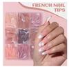 Rubyface 216Pcs White French Tip Press On Nails Coffin Shape Fake Nails, Artificial Nail Extensions Combo In 9 Colors, Full Cover Glossy Nude False