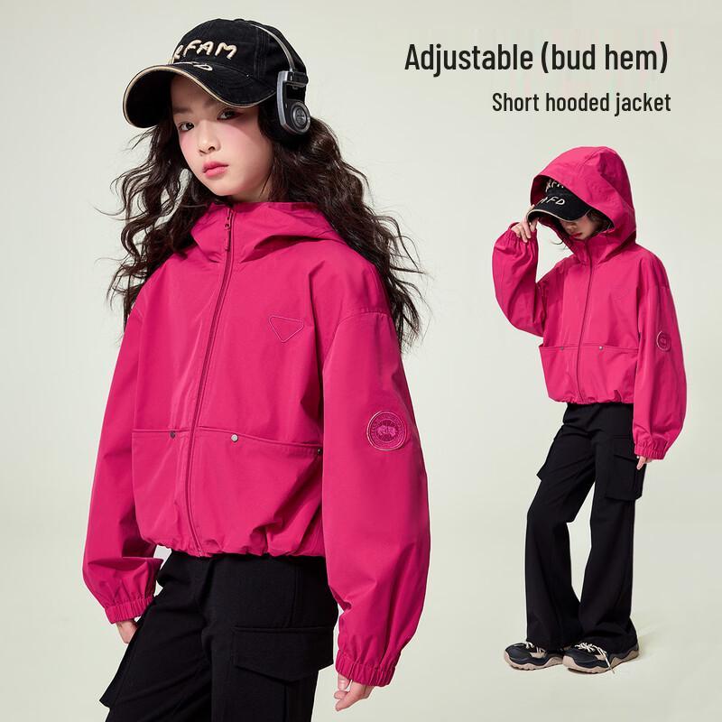 Princess Girl s Hooded Windproof Outdoor Jacket 150