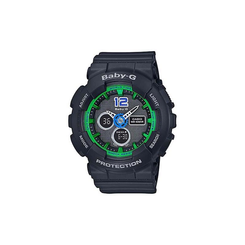 

Casio CASIOBABY-G Series Large Dial Dual Display Multi-Function Quartz Movement Resin Strap Japanese and Korean Watch Women’s Watch Green BA-120-1B зелёный