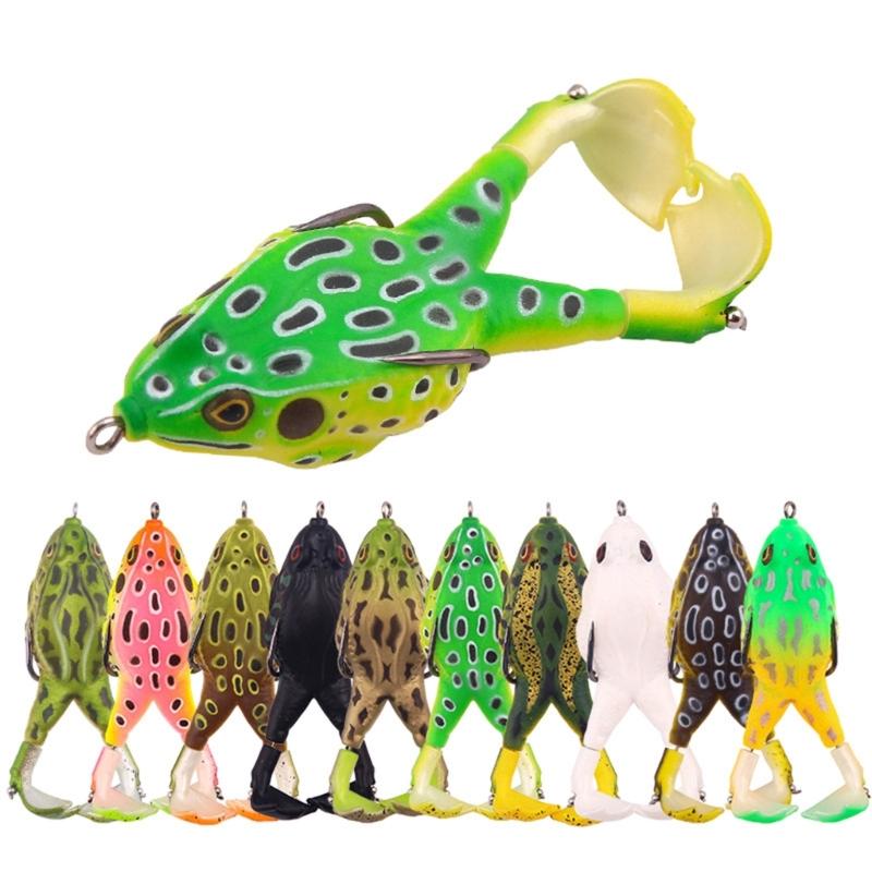 Fishing Baits Frogs Topwater Swimming Lures Realistic Frogs Lures Soft Baits Fishing Lures for Freshwater Saltwater