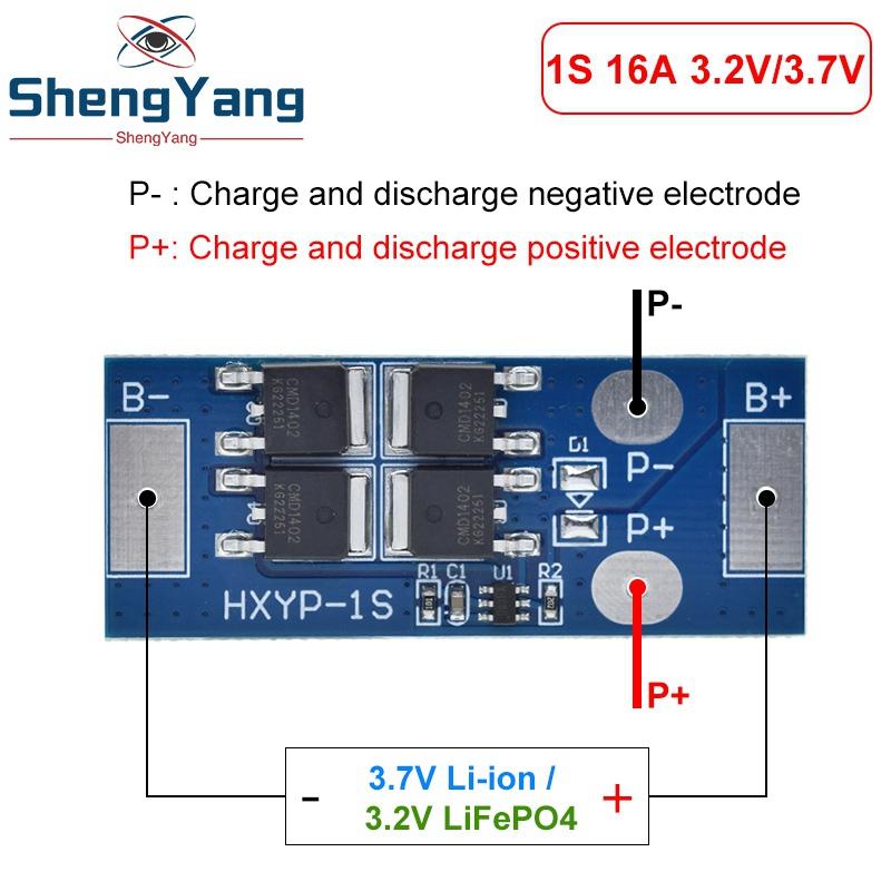 BMS 1S 12A 16A 24A 3.7V LiFePO4 Lithium Battery Protection Board 18650 4.2V Charging Voltage/Short Circuit/Overcharge Prevention