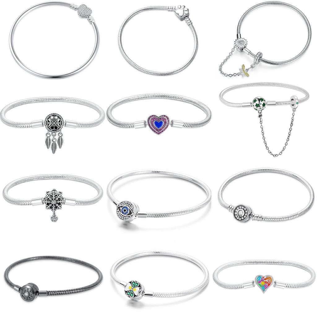 Bee Clover Dog Paw Snake Chain Bracelet Round Clasp Femme Bracelet Decoration Bangle Trinkets For Women Jewelry Gift