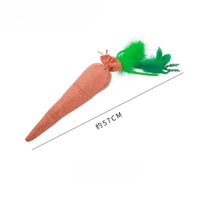 

Plush Cat Chew Toy Catnip Self Playing Bite-Resistant Pillow Teaser for Cats Durable Cat Interactive Toothbrush Chew Toy