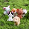 DIY Home Decor Resin Mini Puppy Statue Cake Decoration Figurines Dog Ornament Animal Miniature
