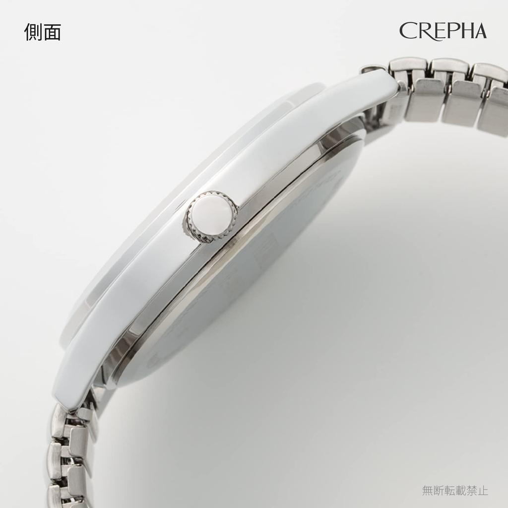 [Clefer] TE-AM149-BKS Analog Men's Waterproof Watch with Metal Band, Silver