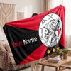 Ajax Amsterdam Personalisierte Fleecedecke Mit Fußballlogo, Individueller Name Text Weich Warm Heimdecke
