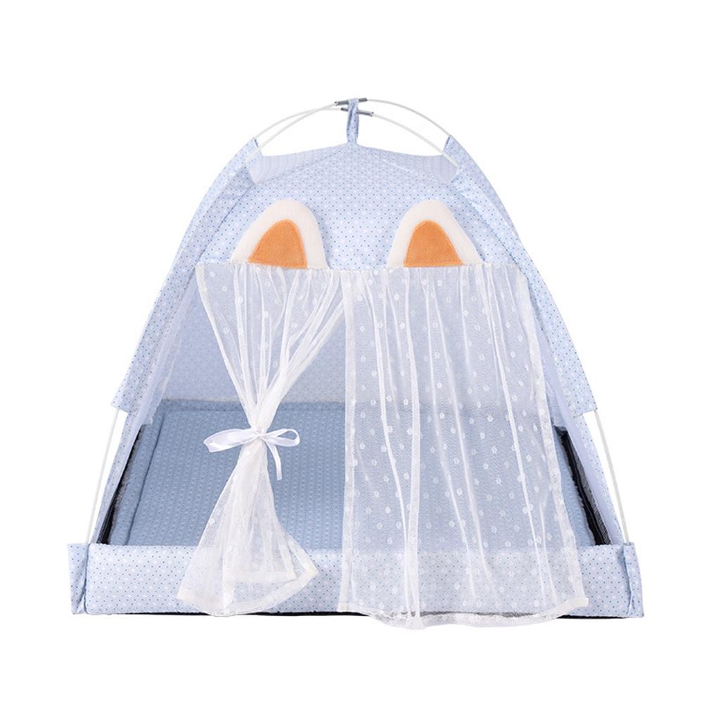 Foldable Pet Tent Removable Washable Cat Ears Decoration Mini Nest Playpen Hideout House Pet Supplies