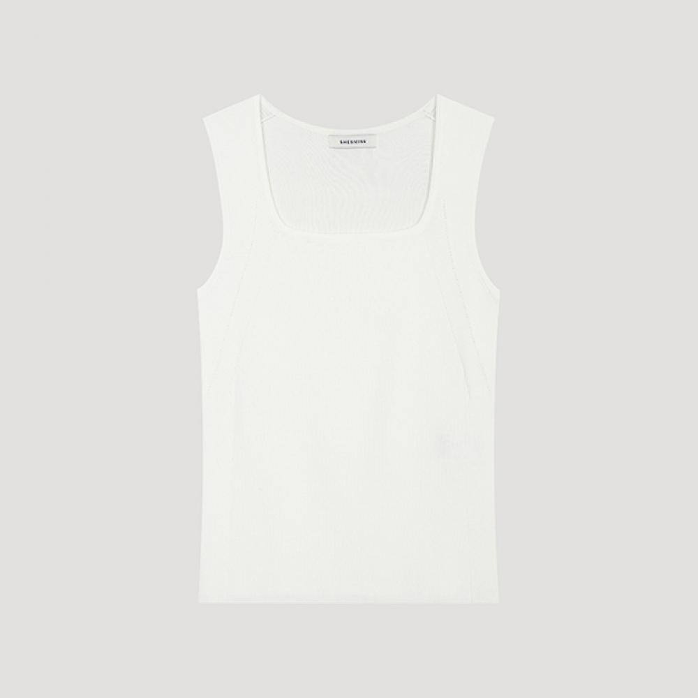 

She S miSS Ribbed Scoop Neck SleeveleSS Knit SSkpoo22030 Ow off-white/55