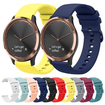 Για Garmin Vivomove HR Sport 20mm Μονόχρωμο Μαλακό Σιλικονούχο Λουράκι Ρολογιού