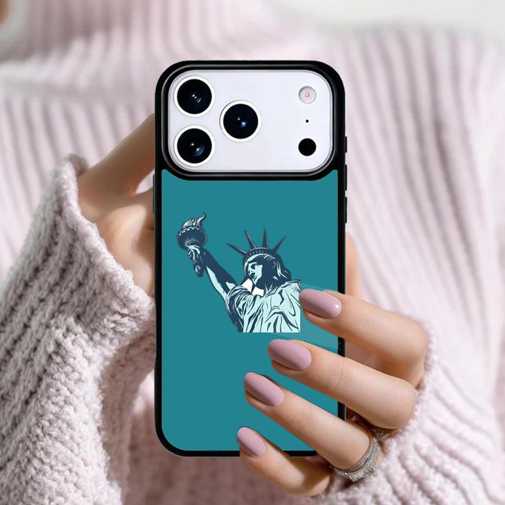 Amerikanische Flagge Freiheitsstatue Handyhülle Für Apple iPhone 17 Air 16E 15 14 Plus 13 12 11 Pro Max Mini Funda Cover