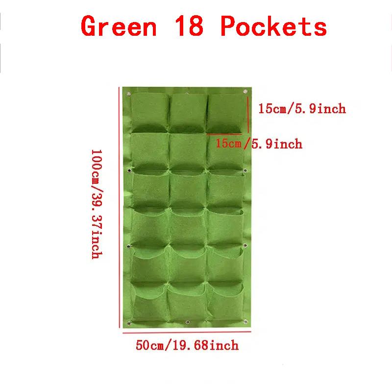 Multi-layer Vertical Hanging Planting Bag9Piece18Sheet-mounted Family Balcony Vegetable Pot Wall Planting Essential Tool