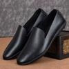 Letnie Klasyczne Modne Męskie Outdoorowe Skórzane Buty Codzienne Wsuwane Miękkie Wygodne Lekkie Obuwie