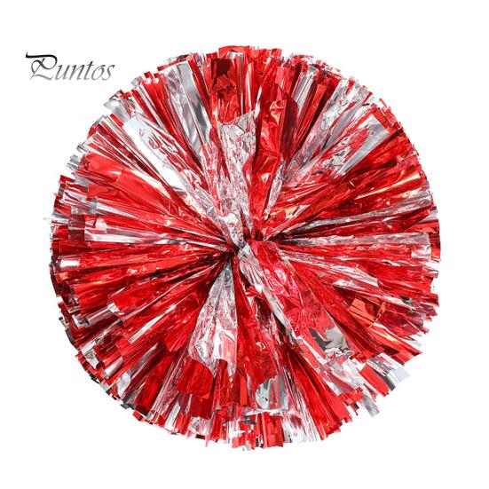 Cheerleading Bouquet Metallic Foil Hand Flowers Kids Teens Sports Team Ball Game Cheerleader Streamers Pom Poms