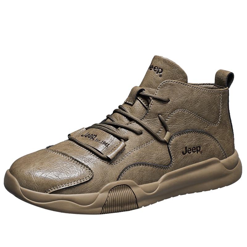 Jeep Men s Mid-Top Leather Casual Boots L