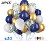 30pcs 10 Inch Multi-color Latex Balloons Set for Birthday Wedding Engagement Anniversary Bachelorette Bridal Shower Decoration