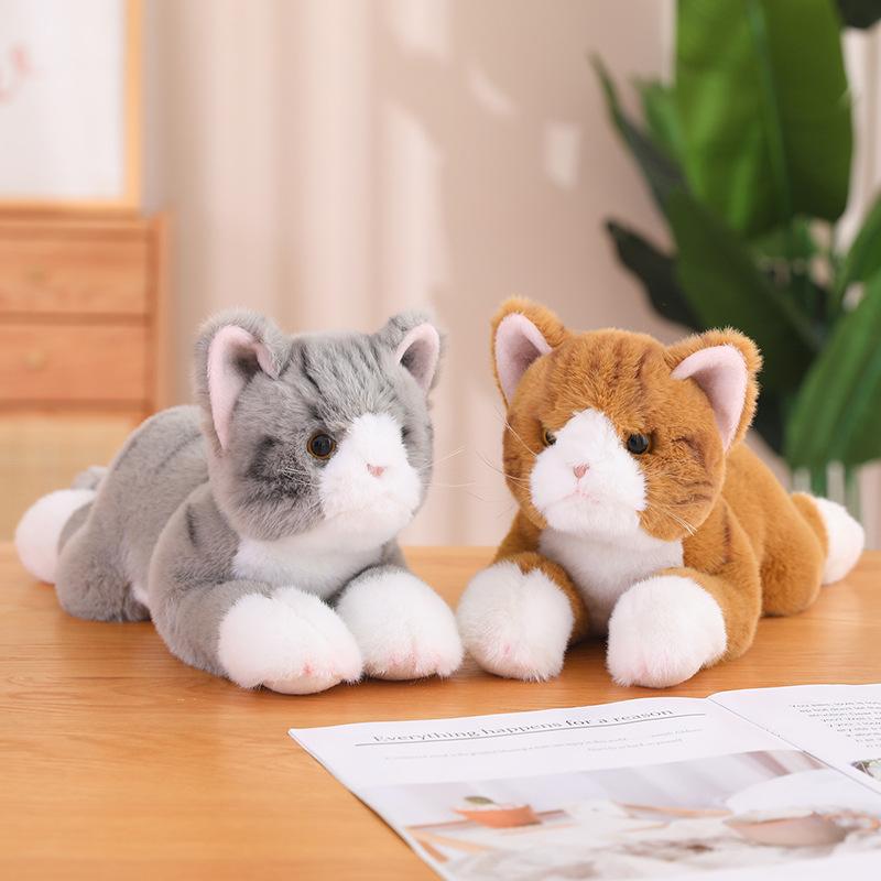 Cat Dog Cute Plush Toy Pillow Interior Decoration Image Realistic Material Soft