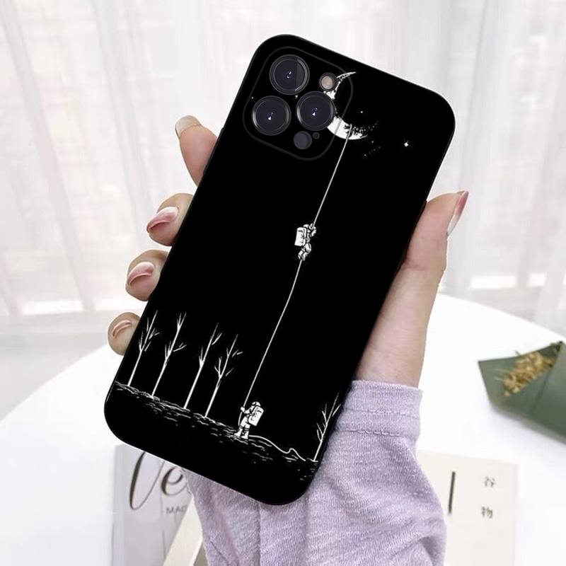 

Чехол для телефона Moon Astronaut для iPhone 8 7 6 6S Plus X SE 2020 XR XS 14 11 12 13 Mini Pro Max мобильный чехол iphone 13pro