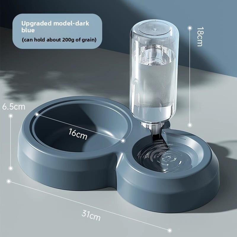 

Cat Bowl, Dog Bowl, Dog Food Bowl, Dog Water Bowl, Integrated Cat Supplies, Rice Bowl, Pet Automatic Water and Food Bowl Morandi [Upgrade]