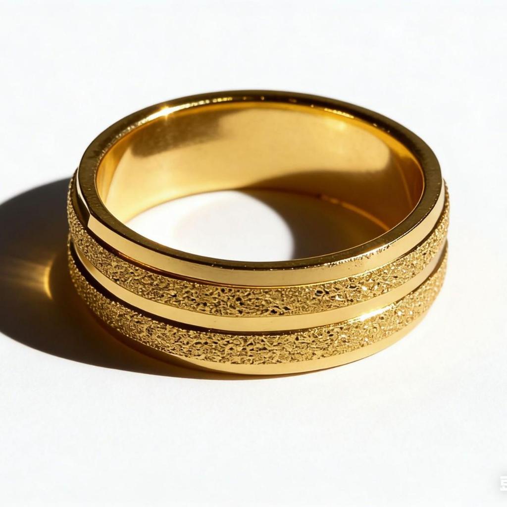 Vietnam Gold Sand Fire-Resistant Unisex Ring: Color-Preserving Electroplated Fashion Jewelry