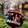 Custom Name Personalized The Vampire Diaries Print Umbrella, Auto Open Close, 8‑Rib Sturdy Frame, Commute Camping Hiking Use, Birthday Gift