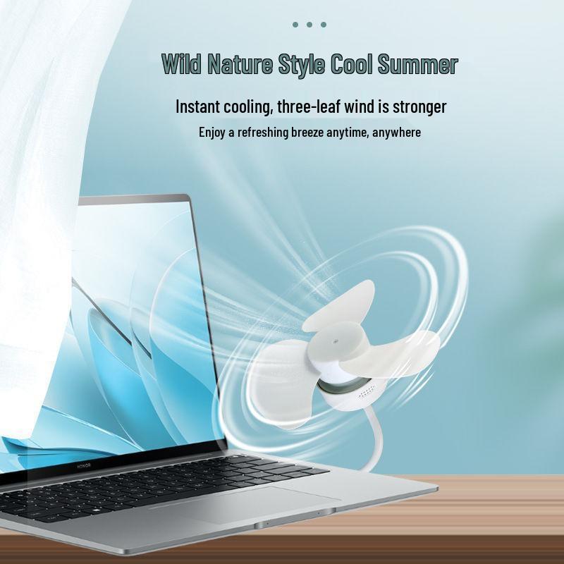2026 USB Powered Small Car Fan & Power Bank with 360° Adjustability, Office Portable Fan