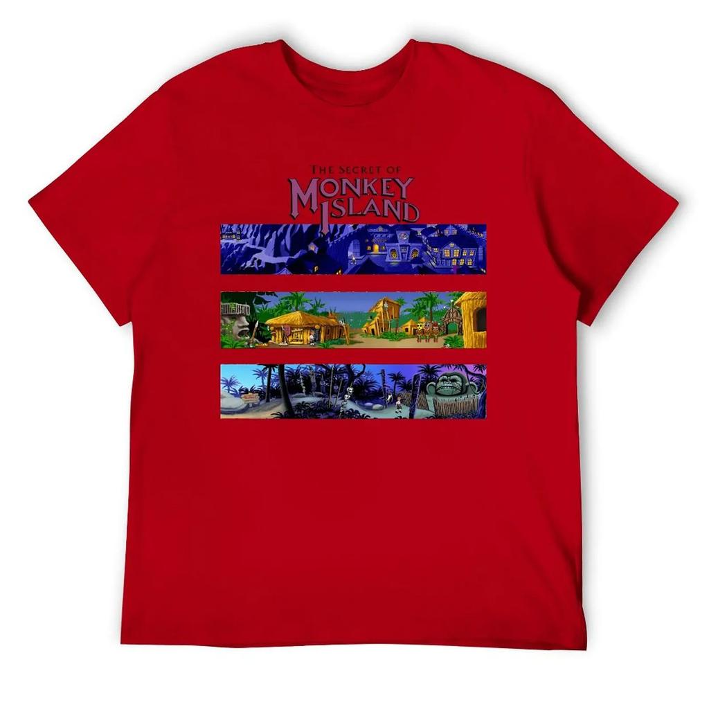 Crewneck The Secret Of Monkey Island Backgrounds Classic T T-shirt  Motion Tees Vintage Humor Home USA Size