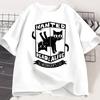 Funny Black Cat Tshirts Cotton Causal Loose Tshirt Printed Round Neck Short Sleeve Cat Lover T Shirt Harajuku Streetwear Tops