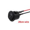 5Pcs KCD1 Mini Rocker Switch 6A/250V 10A/125V Power Switch ON OFF with Wire Cable Toggle Switch for Car Automotive Boat