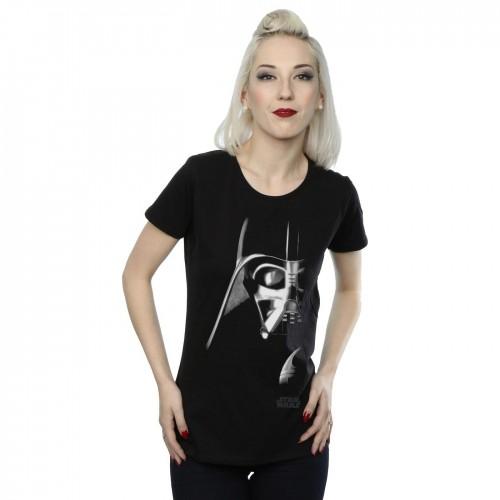 Star Wars Womens/Ladies Darth Vader Face Cotton T-Shirt