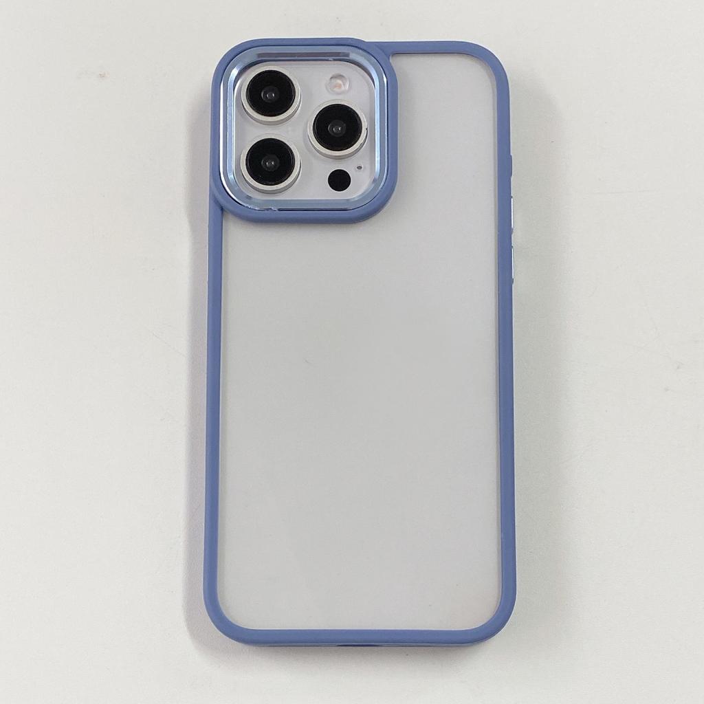 Apple 16 Mobile Phone Case, Simple Candy Color, Suitable for Iphone15 Transparent Anti-drop 14ProMax Gold Shield Protective Case