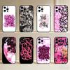 Coole pinke Graffiti   Handyhülle Für iPhone 17,16,15,14,13,12,11 Plus,Pro Max,XS,Weiche Silikon Schwarz Hülle