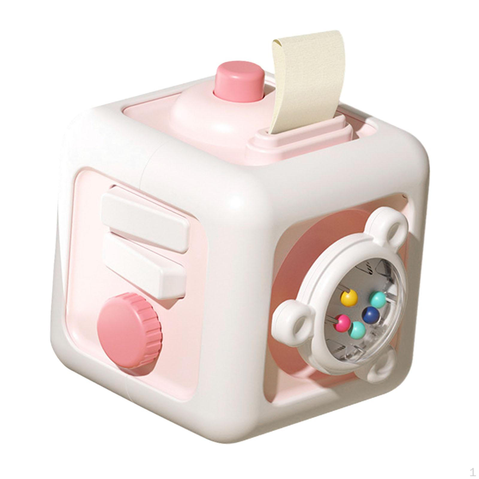 

Кубик для сенсорного взаимодействия и обучения розовый