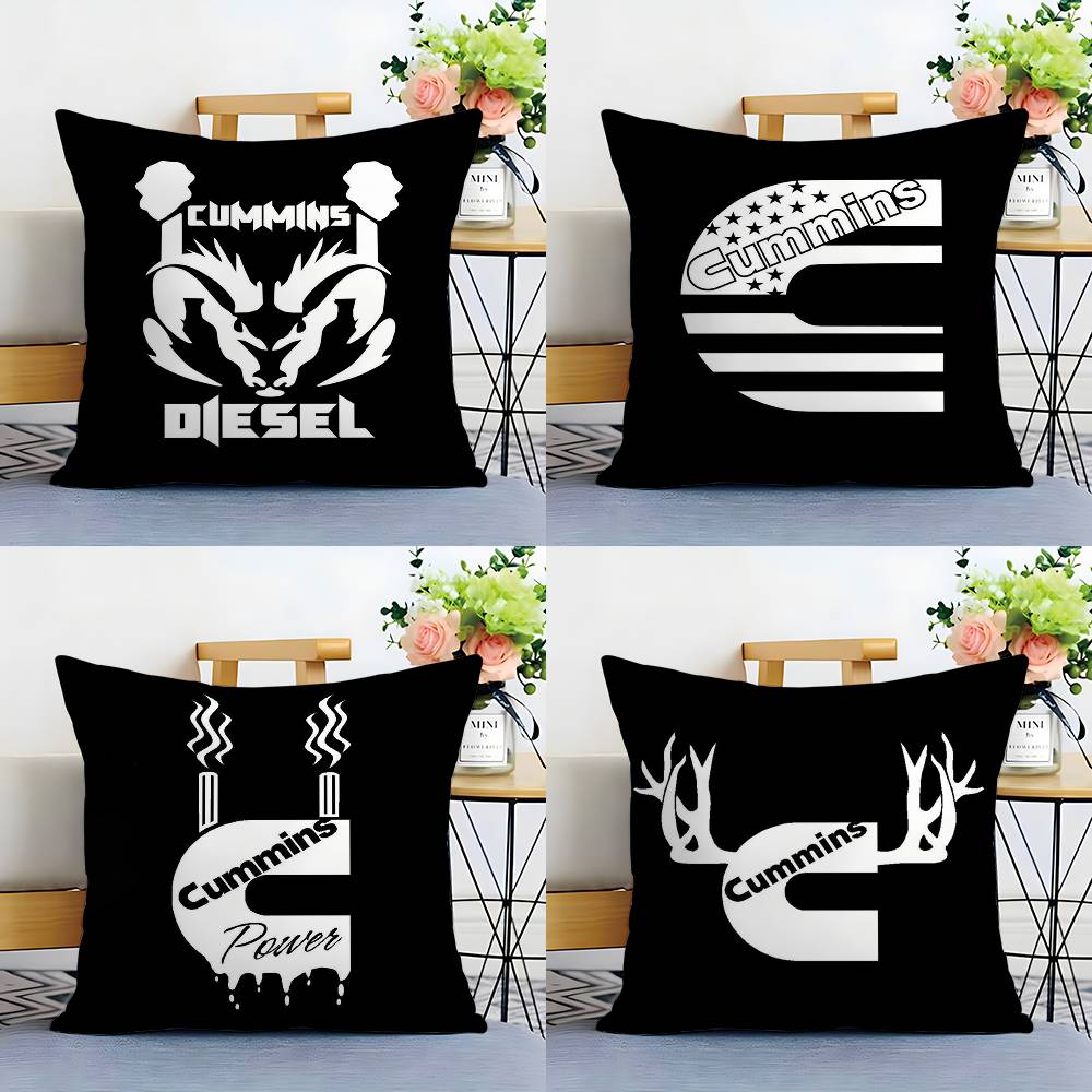 Gas Fueled Engine C-CumminsS Pillow Case Sofa Short Plush Double-sided HD Printing Room Home Office Gift Cushion Cover
