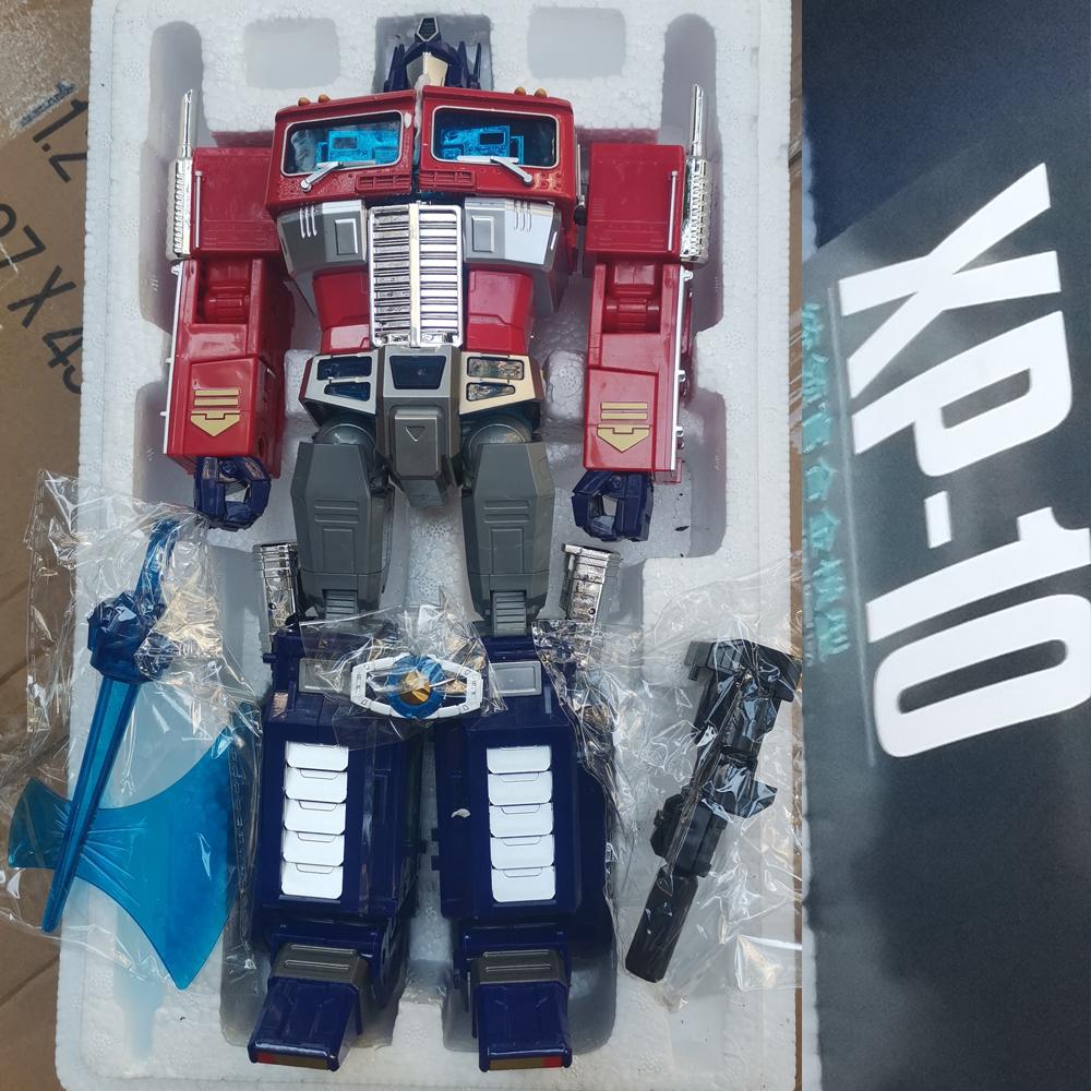 Transformation Playthings Optimus MPP10 XP10 YOUHU WJ Black Apple Trailer G1 Flat Head Column OP Commander Deformation Robot Car Model